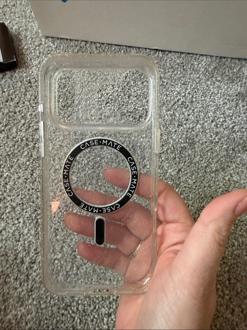 Case mate Clear MagSafe Compatible Phone Case - Transparent with glitter NWOT - Picture 2 of 2